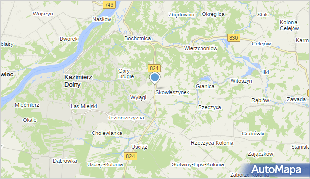 mapa Skowieszynek, Skowieszynek na mapie Targeo